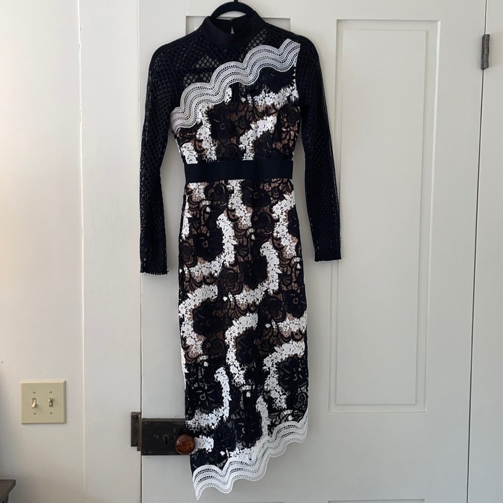 Self portrait black and white dress
